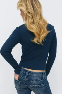 14+ 2 in 1 lace rib cardigan