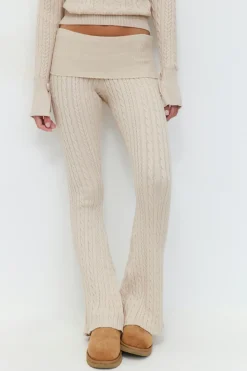 14+ cable knitted pants
