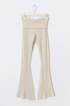 14+ cable knitted pants