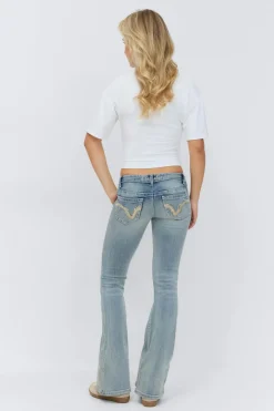 14+ delulu flare jeans