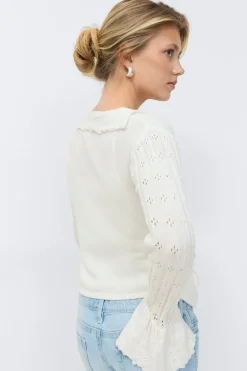 14+ knitted frill cardigan