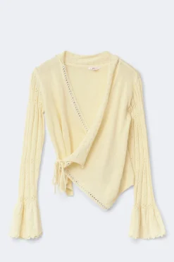 14+ knitted frill cardigan