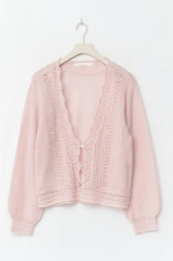 14+ knitted open back sweater