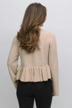 14+ knitted peplum sweater