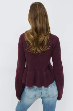 14+ knitted peplum sweater