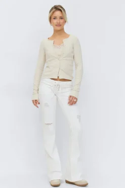 14+ pleated tie jeans