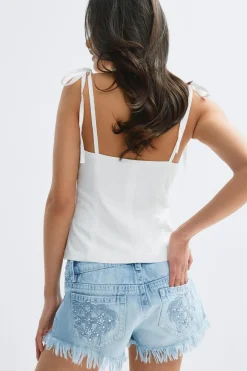 14+ slay low denim shorts