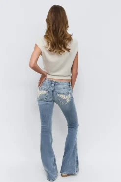 14+ sparkle low flare jeans
