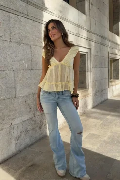 14+ the cross low flare jeans