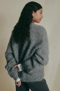 Alpaca blend knitted cardigan