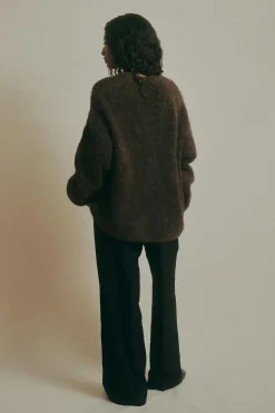 Alpaca blend knitted cardigan