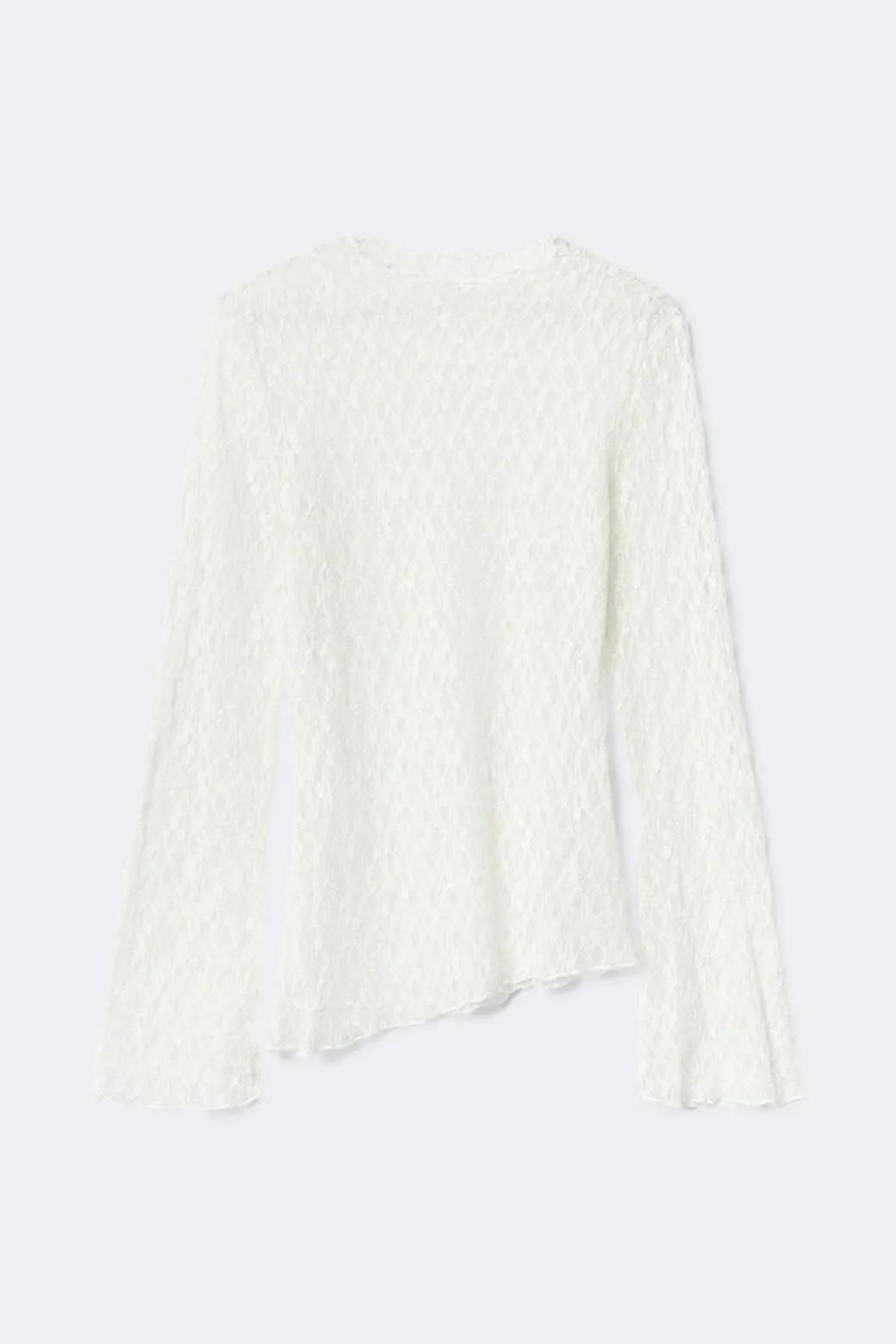 Asymmetric lace top