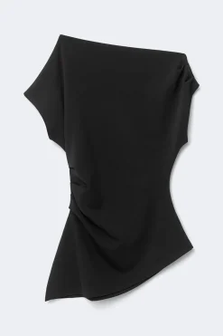Asymmetric pleated top