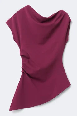 Asymmetric pleated top