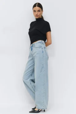 Baggy-crush jeans