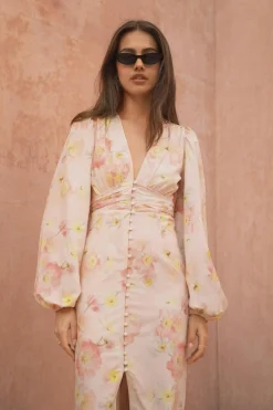 Balloon sleeve dress
