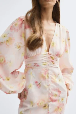Balloon sleeve dress