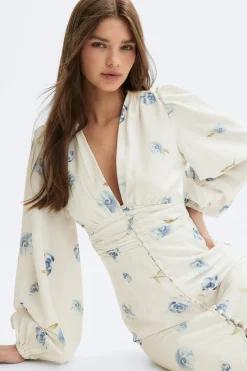 Balloon sleeve dress