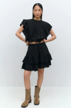Boho mini skirt