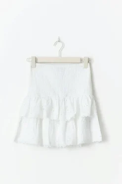 Broderie anglaise mini skirt