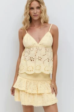Broderie anglaise mini skirt