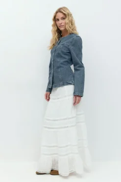 Broderie maxi skirt