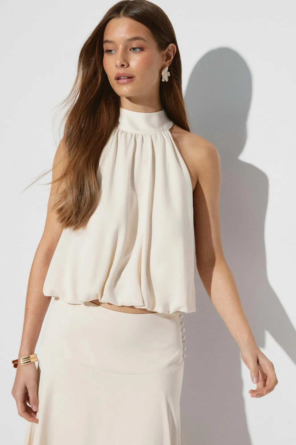Bubble satin top