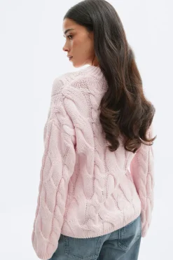 Chunky knitted cable sweater