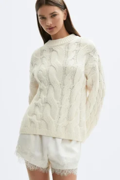 Chunky knitted cable sweater