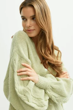 Chunky knitted cardigan