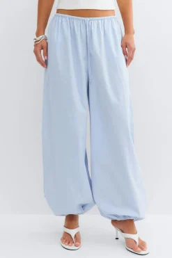 Cotton balloon trousers