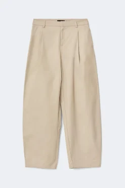 Cotton barrel trousers