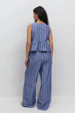 Cotton poplin trousers