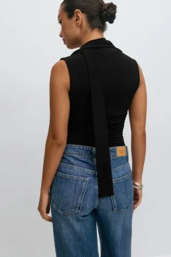 Cowlneck scarf top