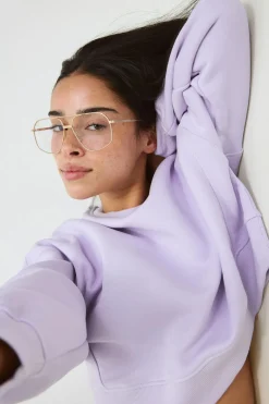 Crop crewneck sweater