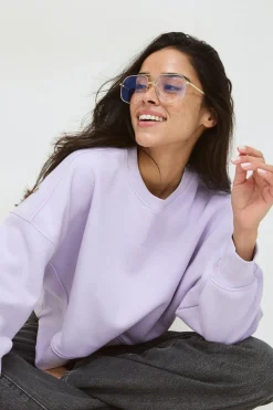 Crop crewneck sweater