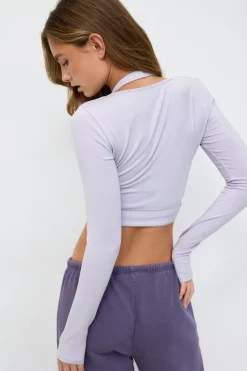 Cropped yoga wrap cardigan