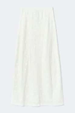3d floral maxi skirt