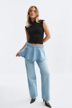 Denim mini skirt