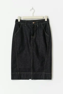 Denim pencil skirt