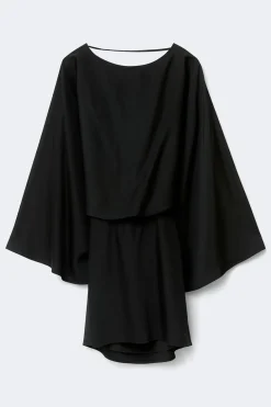 Draped back mini dress