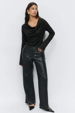Draped knitted top