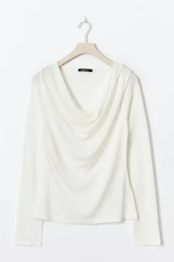 Draped knitted top