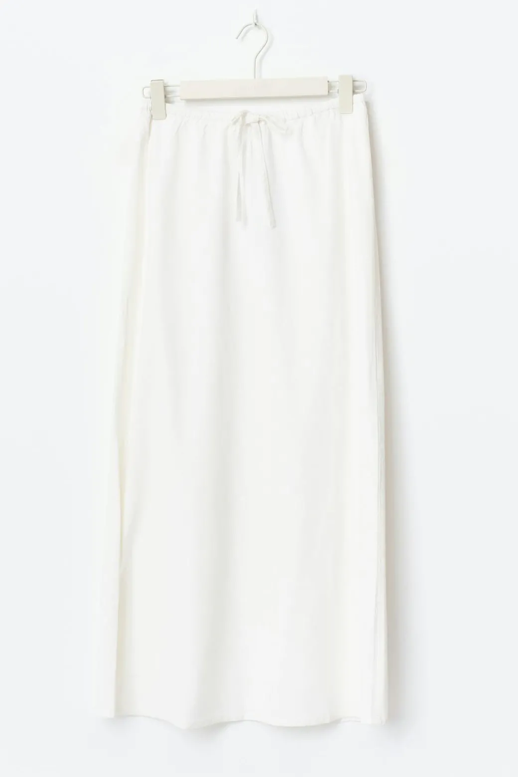 Drawstring maxi skirt