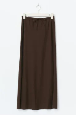 Drawstring maxi skirt