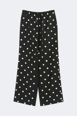 Drawstring satin trousers