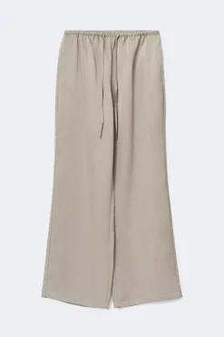 Drawstring satin trousers