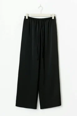 Drawstring satin trousers