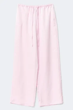 Drawstring satin trousers