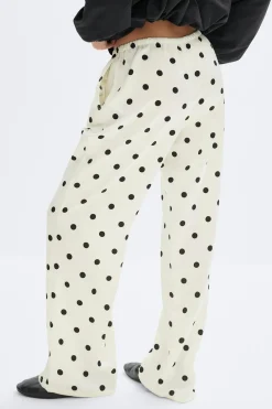Drawstring satin trousers